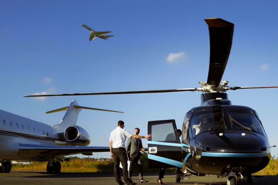VIP helicopter transfer connecting private jet by Tonkin Legend, Vietnam DMC