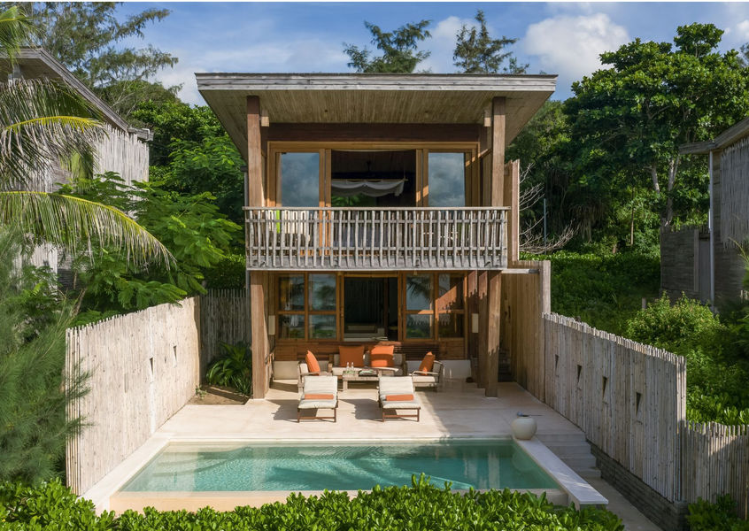 Six Senses Con Dao private pool villa with tropical garden